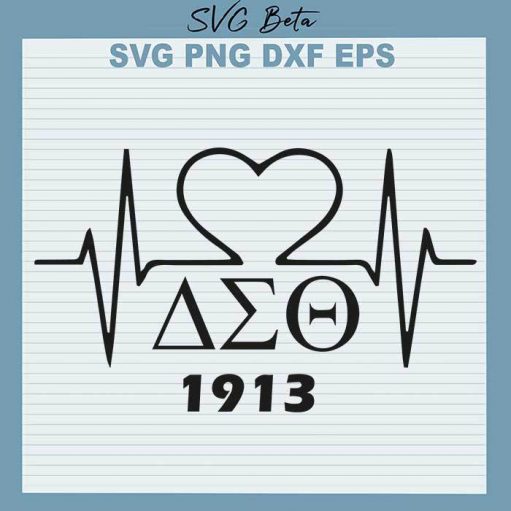 Delta Sigma Theta Heartbeat 1913 svg