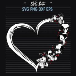Heart Snoopy svg