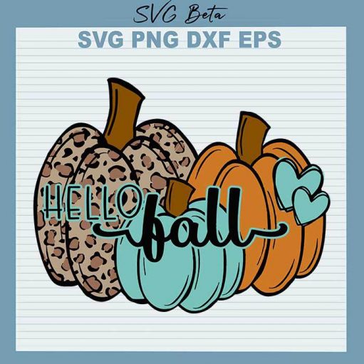 Hello Fall Pumpkin SVG