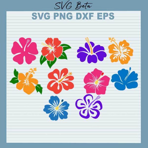 Hibiscus Flower Bundle svg