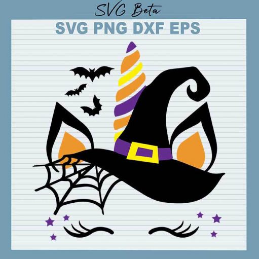 Halloween Witch Unicorn svg