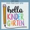 Hello kindergarten svg
