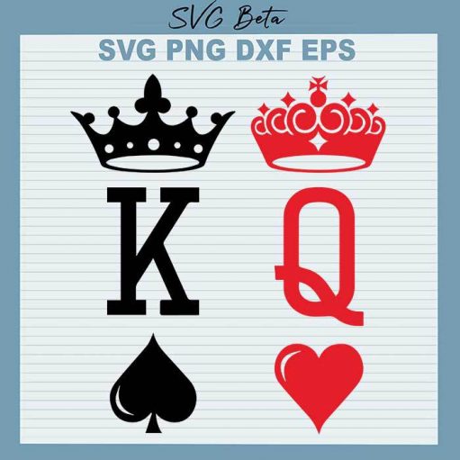 King And Queen Cards svg