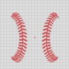 Baseball Stitches Embroidery Design