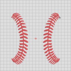 Baseball stitches Embroidery Design