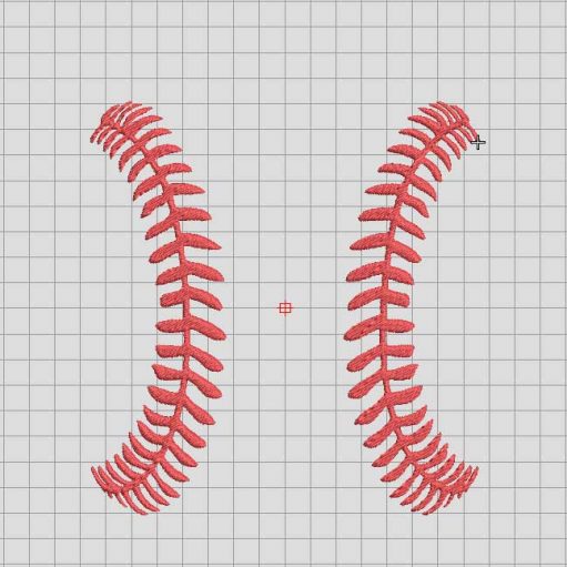 Baseball stitches Embroidery Design