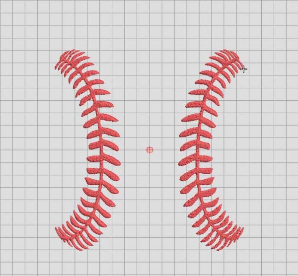 Baseball stitches Embroidery Design