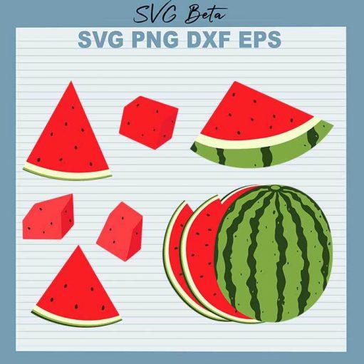 Watermelon Slice SVG, Watermelon SVG, Bundle SVG , Summer Fruit SVG Cut Files