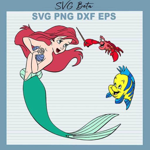 Mermaid Ariel Princess svg