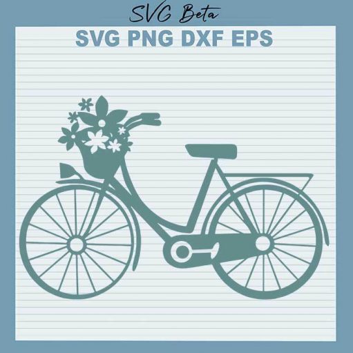 Floral Bicycle svg