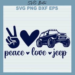 Peace Love Jeep svg