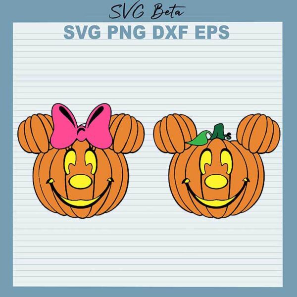 Mickey Minnie Pumpkin SVG