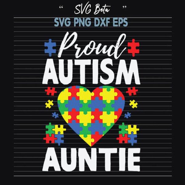 Proud Autism Auntie svg