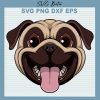 Peeking Smiling Pug Dog Breed Svg