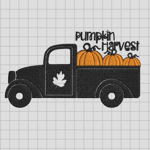 Pumpkin Harvest Embroidery Design