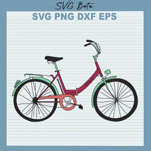 Vintage Red Bicycle svg