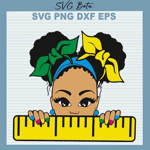 Peeking Africa Girl Back To School svg