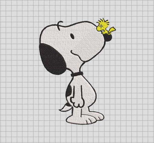 Snoopy Woodstock Embroidery Design