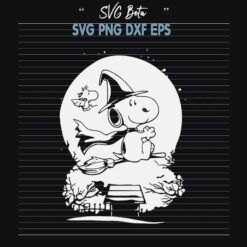 Snoopy Witch Happy Halloween SVG