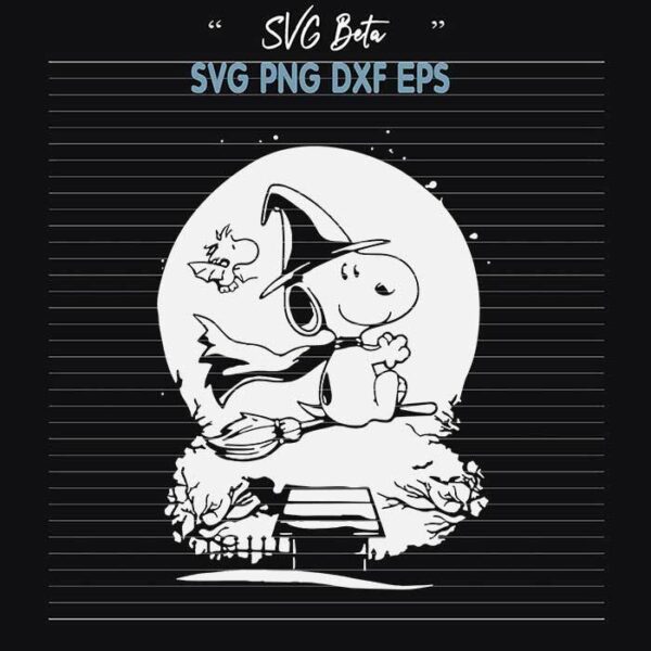 Snoopy Witch Happy Halloween SVG