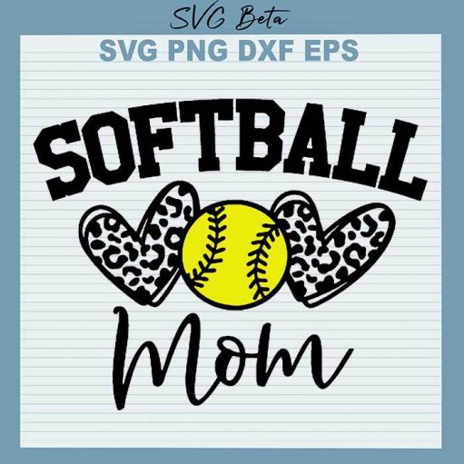 Leopard Softball Mom SVG