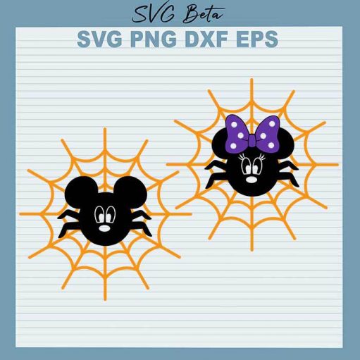 Halloween Mickey Spiders svg