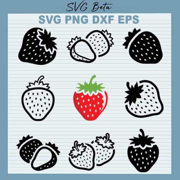 Strawberry Bundle svg