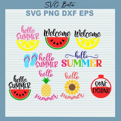 Hello Summer Bundle svg