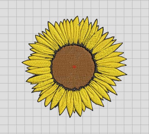 Sunflower Embroidery Design