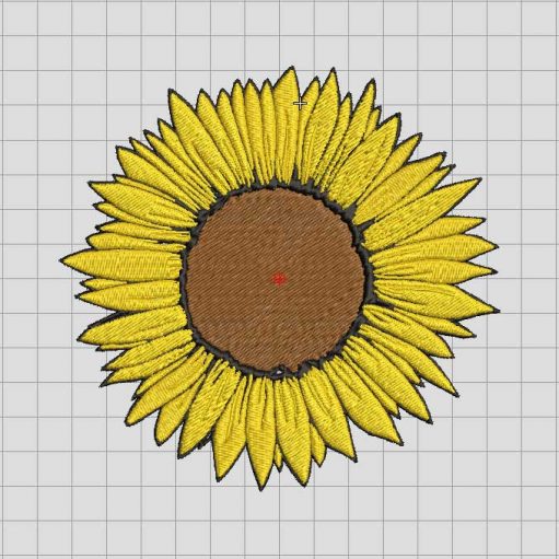 Sunflower Embroidery Design, Sunflower Embroidery File, Sunflower Embroidery Machine pes hus file