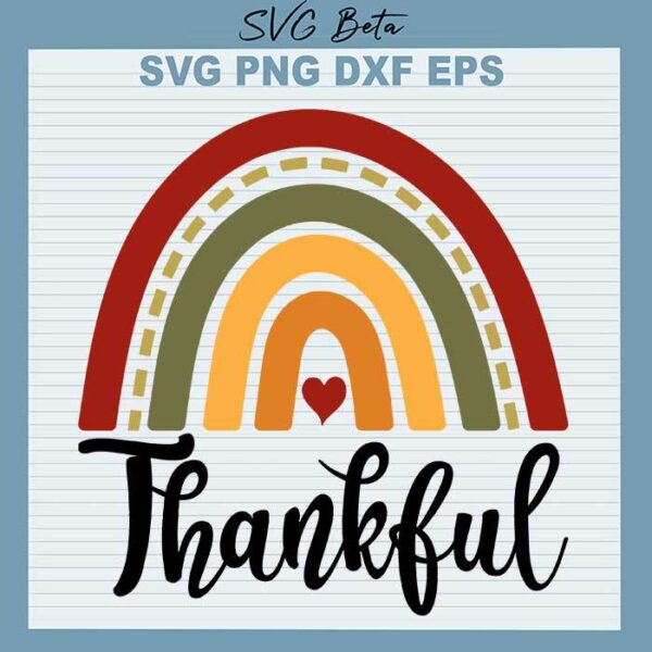 Thankful Rainbow svg