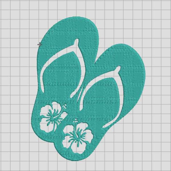 Flip flop embroidered