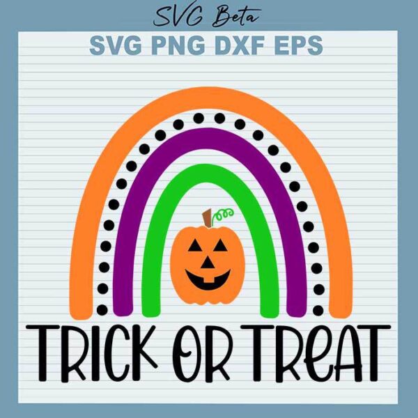 Trick Or Treat Rainbow SVG