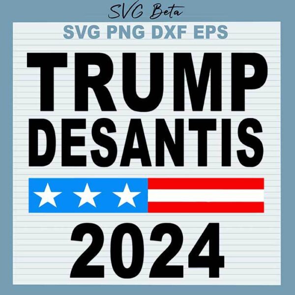 Trump Desantis 2024 Flag svg