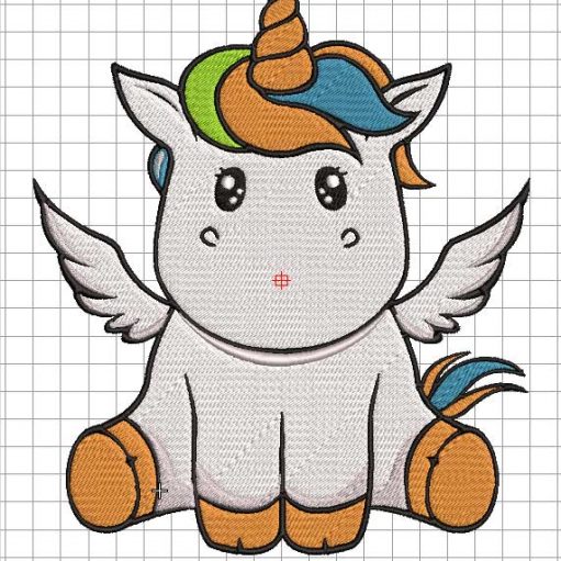 Unicorn baby Embroidered design