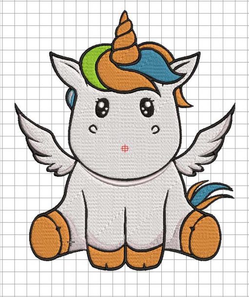 Unicorn Baby Embroidered Design