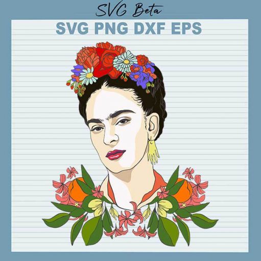 Frida Kahlo Flower Crown svg