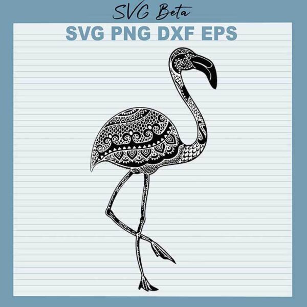 Flamingo Zentangle svg