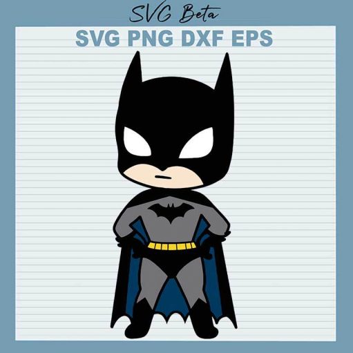 Chibi Batman SVG, Batman PNG DXF Cut File