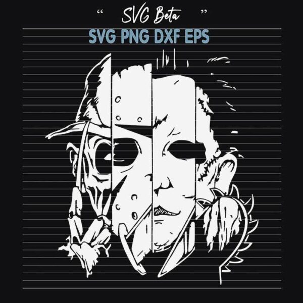 Freddy Jason Michael Myers and Leather Face Squad SVG, Horror Movies SVG