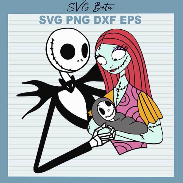 Jack And Sally Family svg