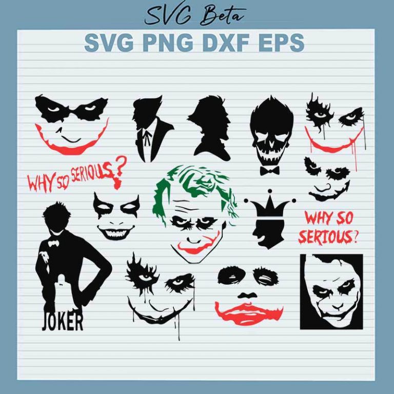 Joker Why So Serious SVG, Joker SVG, Why So Serious SVG PNG DXF