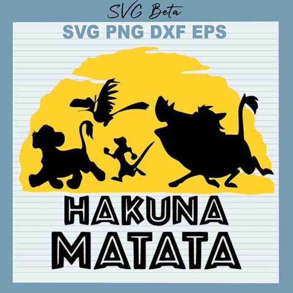Lionking Hakuna Matata svg