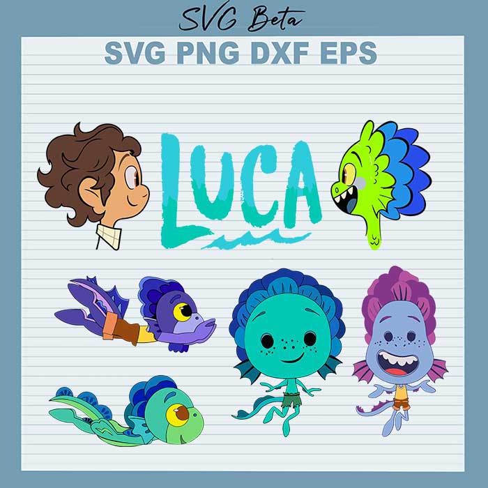 Luca Disney Character SVG, Disney Luca SVG, Pixar Luca SVG, Disney