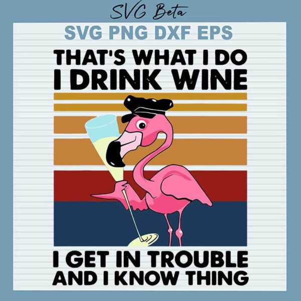 Flamingo That's What I Do I Drink I Know svg