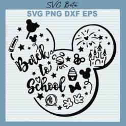 Mickey Back To School svg