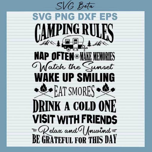 Camping Rules Summer SVG