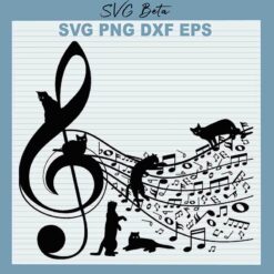 Cat playing music SVG