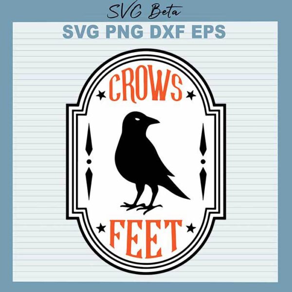 Crows Feet Bottle Labels svg