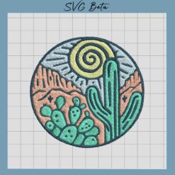 Cactus desert Embroidery Design